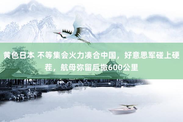 黄色日本 不等集会火力凑合中国，好意思军碰上硬茬，航母弥留后撤600公里