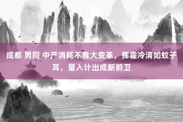 成都 男同 中产消耗不雅大变革，挥霍冷清如蚊子耳，量入计出成新前卫